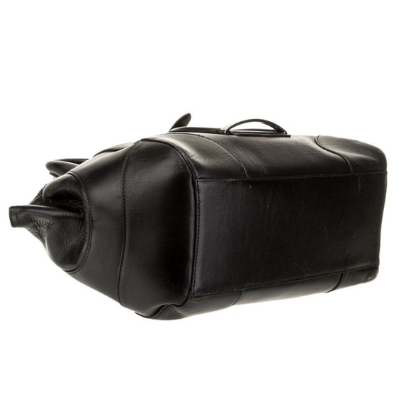 Ralph Lauren black Leather Equestrian Buckle Satchel handbag - Picture 5 of 7